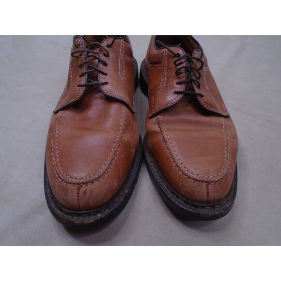Allen Edmonds Shoes Mens 11 D Wilbert Brown Leather Derby Oxford Made in USA - Picture 2 of 11